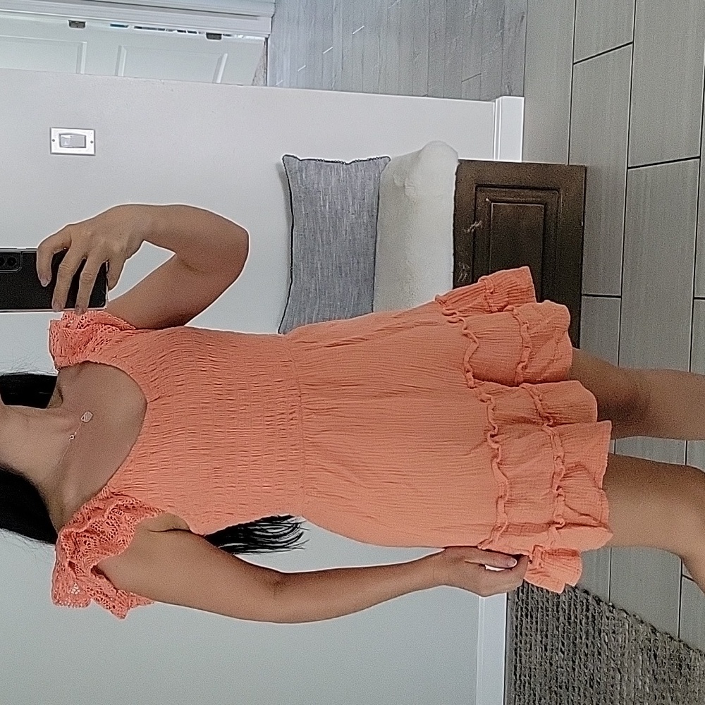 Lily Rose Orange Ruffle Dress